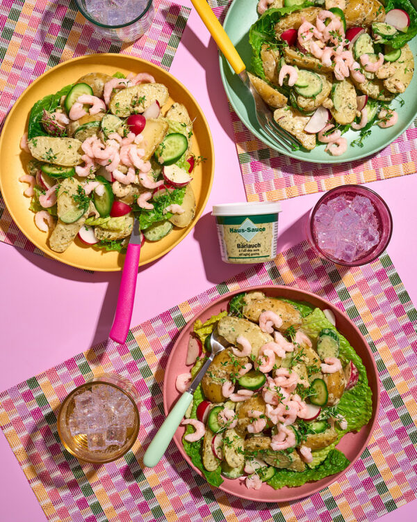 Kartoffel-Shrimps-Salat Baerlauch